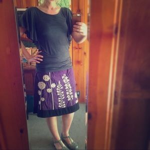 Anthro Ric Rac flutter sleeve tee